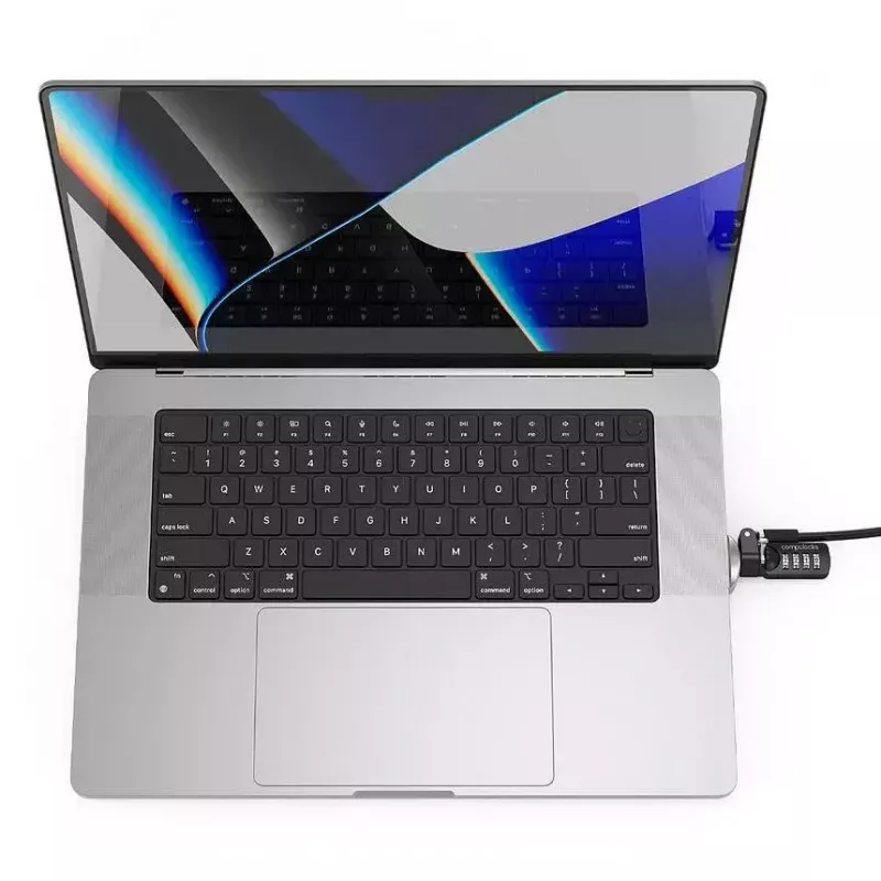 Compulocks Ledge Lock Adapter per MacBook Pro 16 pollici M1 M2 M3 cavo di sicurezza a combinazione argento