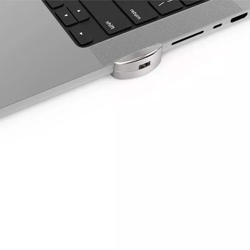 Compulocks Ledge Lock Adapter per MacBook Pro 16 pollici M1 M2 M3 cavo di sicurezza a combinazione argento