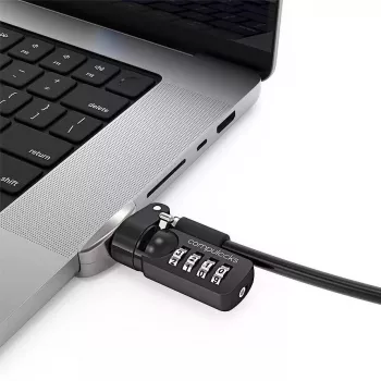 Compulocks Ledge Lock Adapter per MacBook Pro 16 pollici M1 M2 M3 cavo di sicurezza a combinazione argento
