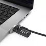 Compulocks Ledge Lock Adapter per MacBook Pro 16 pollici M1 M2 M3 cavo di sicurezza a combinazione argento