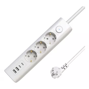 Microconnect ciabatta multipresa Schuko con 3 porte USB 1,5 m bianco 3 prese AC 230 V