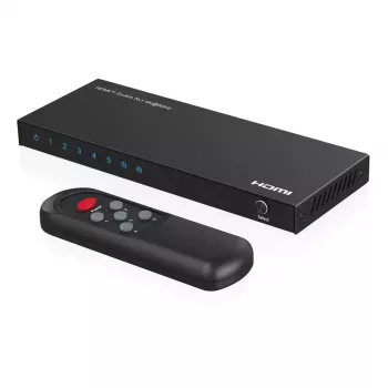 Switch video MicroConnect MC-HDMISWITCH0501-4K 4K 60Hz metallo nero
