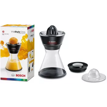 Spremiagrumi Bosch MCP72GPB — spremiagrumi elettrico, acciaio inox, contenitore del succo 1 litro, nero