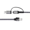 Microconnect CAT6 FTP cavo adattatore USB-A-C, 1 metro