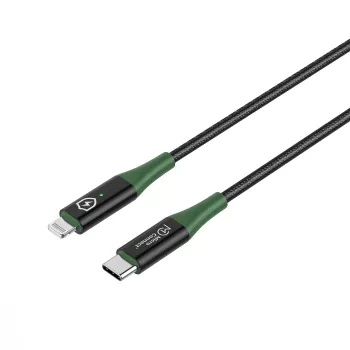 Microconnect MC-SMART USB C-L-1 cavo Lightning 1 m nero, verde