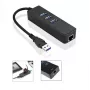 Microconnect MC-USB3.0HUBWETH dock/replicatore di porte per laptop USB 3.2 Gen 1 (3.1 Gen 1) Type-A nero