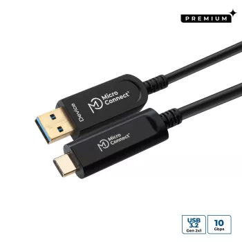 Microconnect MC-USB3.2CA10OP cavo USB USB 3.2 Gen 2 (3.1 Gen 2) 10 m USB-A USB-C nero