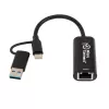 Microconnect MC-USBACNET2.5G adattatore per cavo USB C RJ-45 0,2 m nero