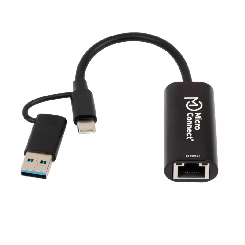 Microconnect MC-USBACNET2.5G adattatore per cavo USB C RJ-45 0,2 m nero