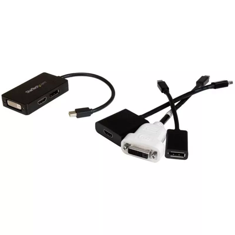 StarTech.com Adattatore A/V da viaggio: convertitore 3-in-1 Mini DisplayPort a DisplayPort, DVI o HDMI