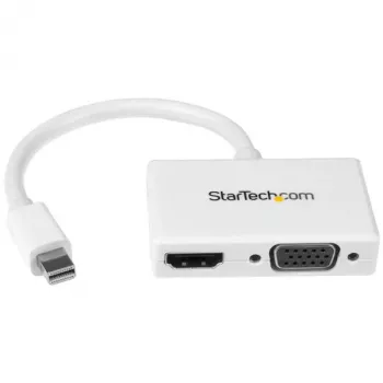 StarTech.com Adattatore A/V da viaggio: convertitore 2-in-1 Mini DisplayPort a HDMI o VGA - Bianco