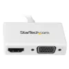 StarTech.com Adattatore A/V da viaggio: convertitore 2-in-1 Mini DisplayPort a HDMI o VGA - Bianco