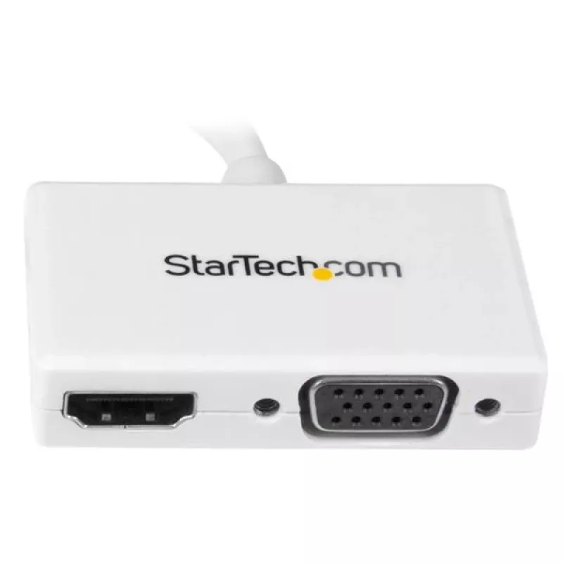 StarTech.com Adattatore A/V da viaggio: convertitore 2-in-1 Mini DisplayPort a HDMI o VGA - Bianco