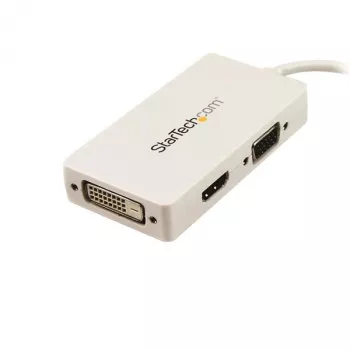 StarTech.com Adattatore A/V da viaggio: convertitore 3-in-1 Mini DisplayPort a VGA DVI o HDMI - Bianco