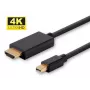 Microconnect MDPHDMI2B-4K Adattatore cavo video 2 m Mini DisplayPort HDMI Type-A (standard) nero
