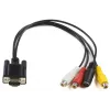 Microconnect MONGGSV adattatore cavo video 0,3 m VGA (D-Sub) RCA + S-Video nero
