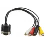 Microconnect MONGGSV adattatore cavo video 0,3 m VGA (D-Sub) RCA + S-Video nero
