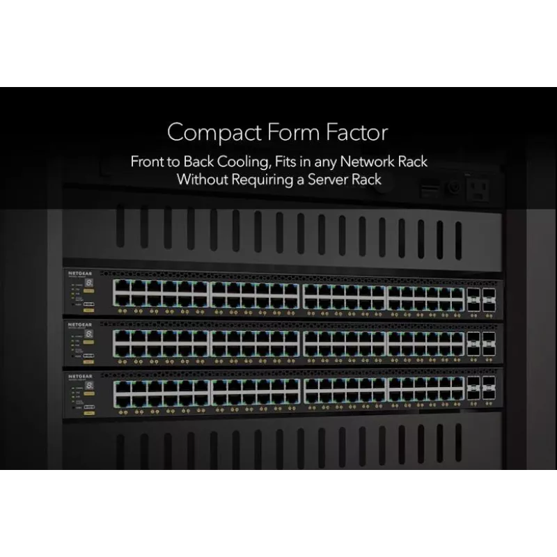 NETGEAR M4350-44M4X4V Managed L3 2.5G Ethernet (100/1000/2500) Power over Ethernet (PoE) 1U nero