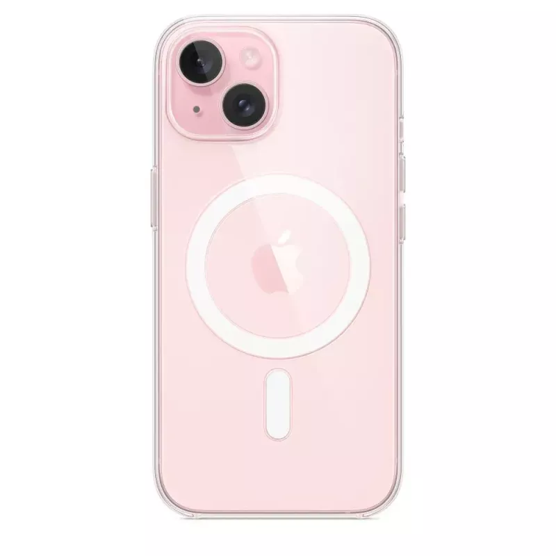 Custodia protettiva per iPhone 15 di Apple, MagSafe, trasparente, PC, per 6,1 pollici