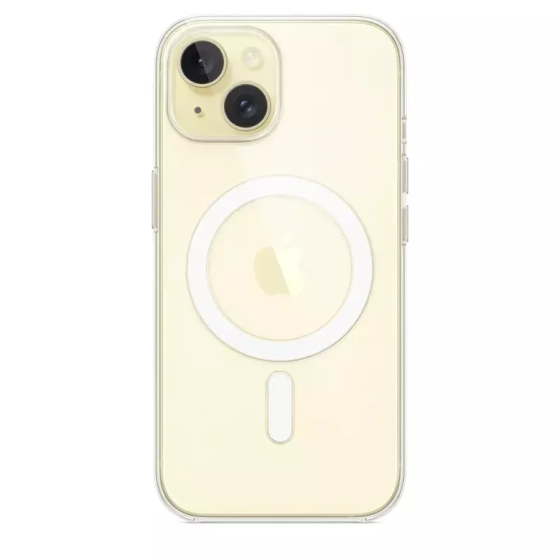 Custodia protettiva per iPhone 15 di Apple, MagSafe, trasparente, PC, per 6,1 pollici