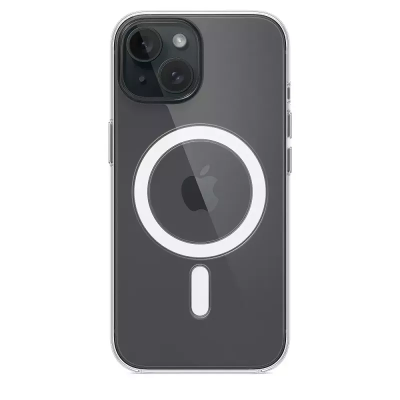 Custodia protettiva per iPhone 15 di Apple, MagSafe, trasparente, PC, per 6,1 pollici