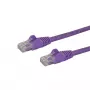StarTech.com N6PATC10MPL Cat6 cavo patch senza ganci, RJ45 UTP, 10 m, 650 MHz, 100W PoE, 24AWG, con protezione antipiega, viola