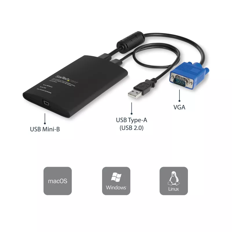 Adattatore USB crash cart StarTech.com con trasferimento file e registrazione video