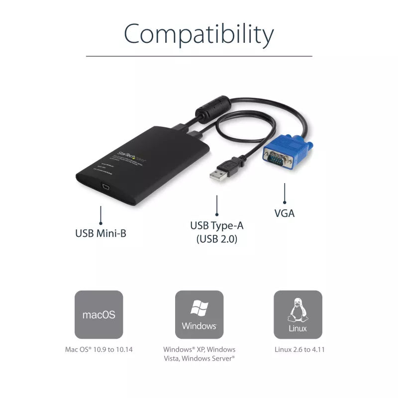 Adattatore USB crash cart StarTech.com con trasferimento file e registrazione video