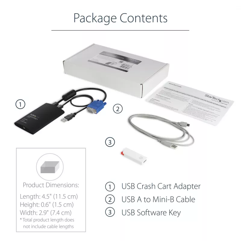 Adattatore USB crash cart StarTech.com con trasferimento file e registrazione video