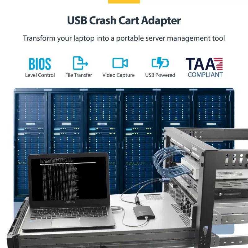 Adattatore USB crash cart StarTech.com con trasferimento file e registrazione video