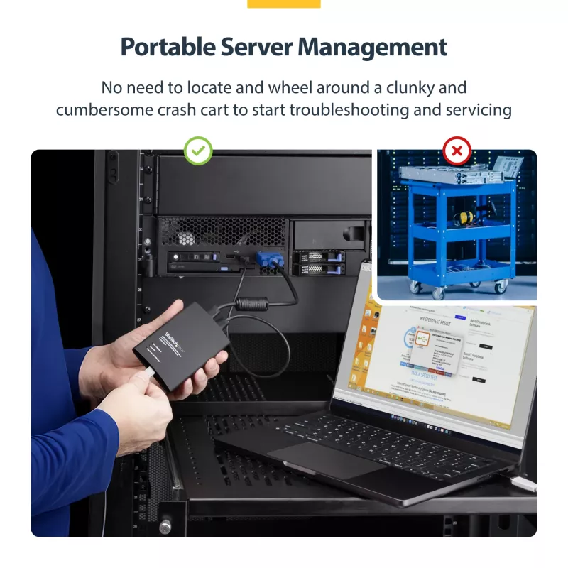 Adattatore USB crash cart StarTech.com con trasferimento file e registrazione video