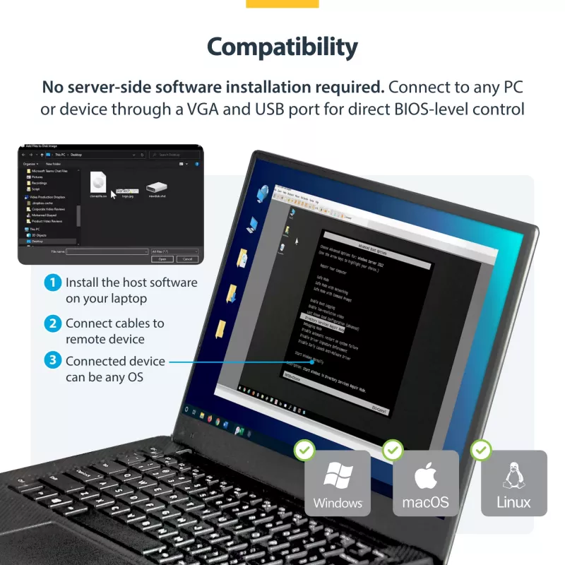Adattatore USB crash cart StarTech.com con trasferimento file e registrazione video