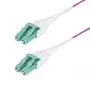StarTech.com Cavo in fibra ottica multimodale LC-LC (UPC) OM4 da 3 m (10ft), Erika Violet, 50/125µm, 40G/100G, LOMMF/VCSEL, jumper in fibra Uniboot, certificato OFNR Riser