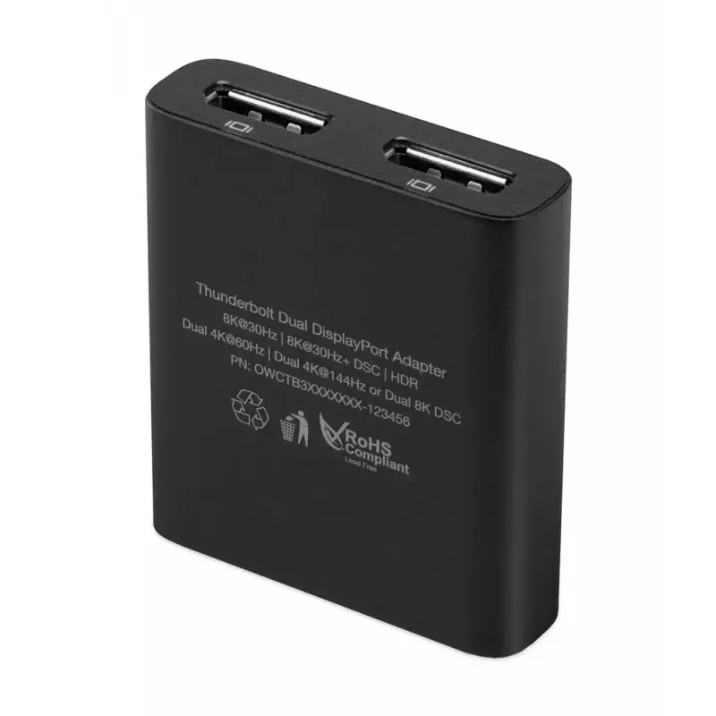 OWC Thunderbolt Dual DisplayPort adattatore grafico USB 7680 x 4320 pixel nero
