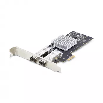 StarTech.com Scheda di rete 2 porte GbE SFP, PCIe 2.0 x1, controller Intel I350-AM2 2x 1GbE, 1000BASE rame/fibra, NIC Gigabit Ethernet dual-port, backplane desktop/server - compatibile Windows e Linux