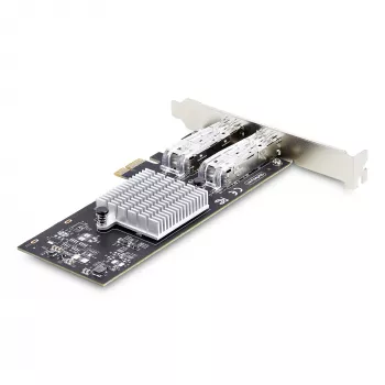 StarTech.com Scheda di rete 2 porte GbE SFP, PCIe 2.0 x1, controller Intel I350-AM2 2x 1GbE, 1000BASE rame/fibra, NIC Gigabit Ethernet dual-port, backplane desktop/server - compatibile Windows e Linux
