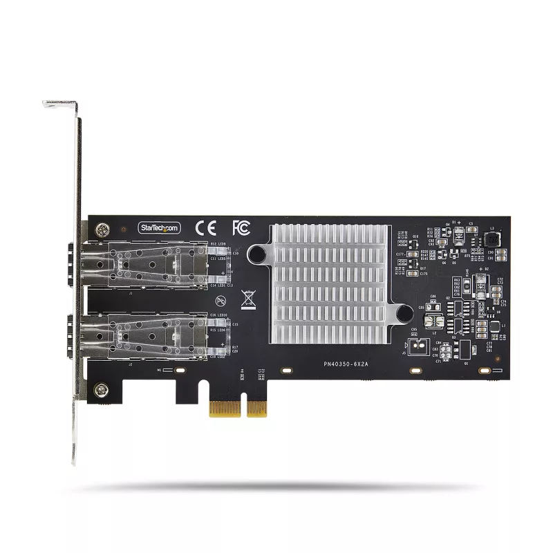 StarTech.com Scheda di rete 2 porte GbE SFP, PCIe 2.0 x1, controller Intel I350-AM2 2x 1GbE, 1000BASE rame/fibra, NIC Gigabit Ethernet dual-port, backplane desktop/server - compatibile Windows e Linux
