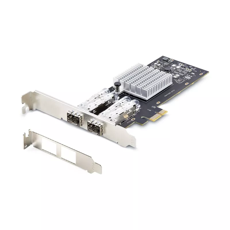 StarTech.com Scheda di rete 2 porte GbE SFP, PCIe 2.0 x1, controller Intel I350-AM2 2x 1GbE, 1000BASE rame/fibra, NIC Gigabit Ethernet dual-port, backplane desktop/server - compatibile Windows e Linux