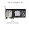 StarTech.com Scheda di rete 4 porte GbE SFP, PCIe 2.0 x2 (compatibile x4, x8, x16), controller Intel I350-AM4 4x 1GbE, 1000BASE rame/fibra, NIC Gigabit Ethernet quad-port desktop/server - Windows e Linux