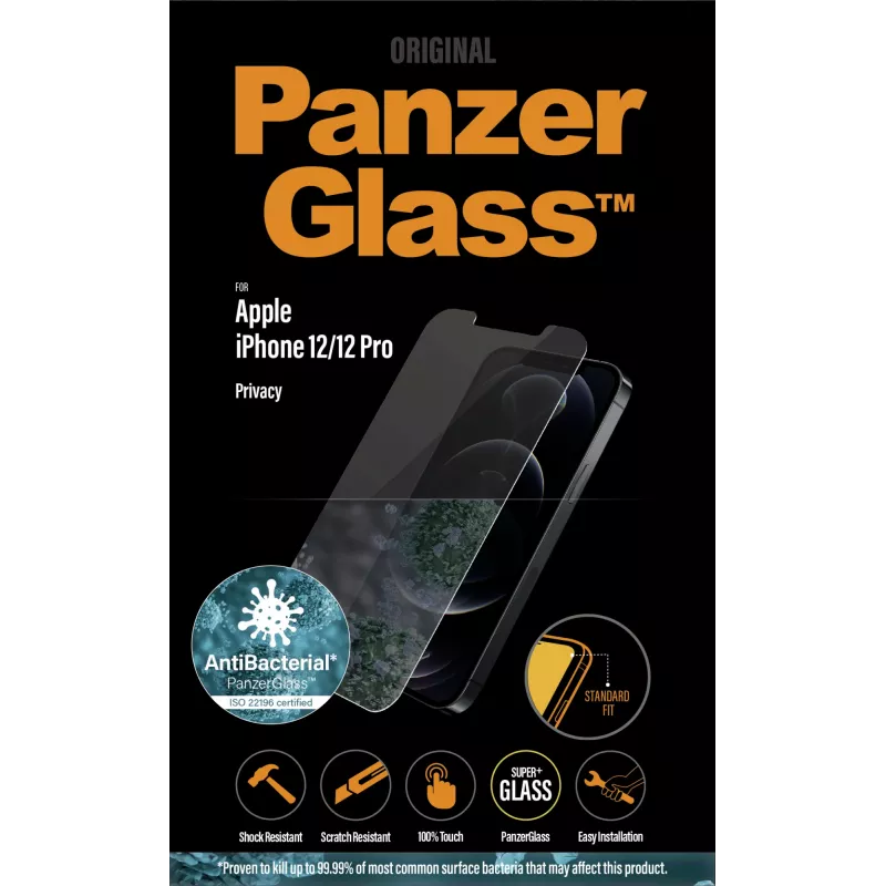 PanzerGlass ® protezione display privacy iPhone 12 | 12 Pro | Standard Fit