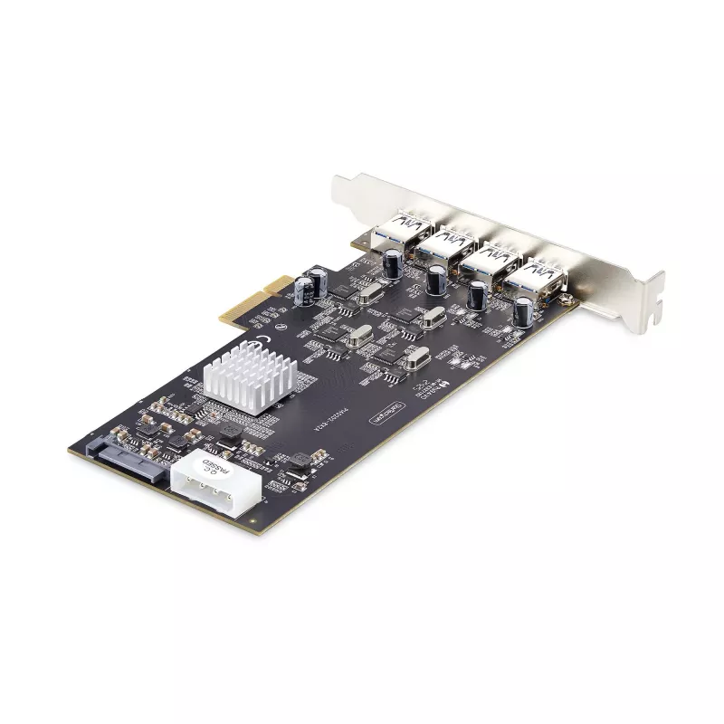 StarTech.com scheda PCIe USB 4 porte, USB 3.2 5 Gbit/s, scheda di espansione PCI Express con 4 controller USB indipendenti, 4 porte USB-A, Windows/macOS/Linux