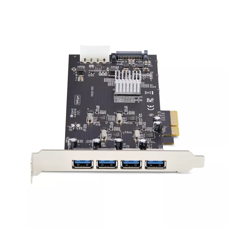 StarTech.com scheda PCIe USB 4 porte, USB 3.2 5 Gbit/s, scheda di espansione PCI Express con 4 controller USB indipendenti, 4 porte USB-A, Windows/macOS/Linux