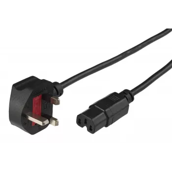 Microconnect PE090420C15 cavo di alimentazione nero 2 m BS 1363 connettore femmina C15