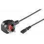 Microconnect PE090718 cavo di alimentazione nero 1,8 m spina tipo G connettore femmina C7
