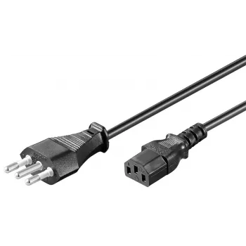 Microconnect PE100418 cavo di alimentazione nero 1,8 m spina tipo L connettore femmina C13