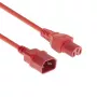 Cavo di alimentazione Microconnect PE1415R18 rosso 1,8 m connettore femmina C14 connettore femmina C15