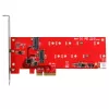 StarTech.com scheda controller 2x M.2 SATA SSD – PCIe, PCIe, M.2, full-height / low-profile, PCI 2.0, rosso, CE, FCC, TAA