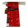 StarTech.com scheda controller 2x M.2 SATA SSD – PCIe, PCIe, M.2, full-height / low-profile, PCI 2.0, rosso, CE, FCC, TAA
