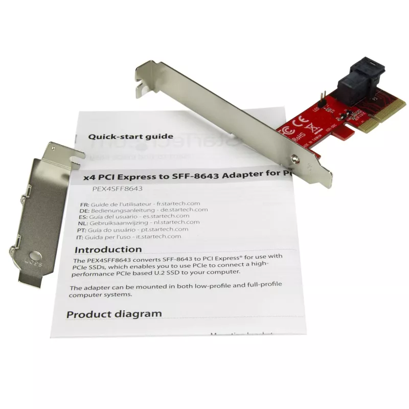 StarTech.com adattatore x4 PCI Express su SFF-8643 per SSD PCIe NVMe U.2