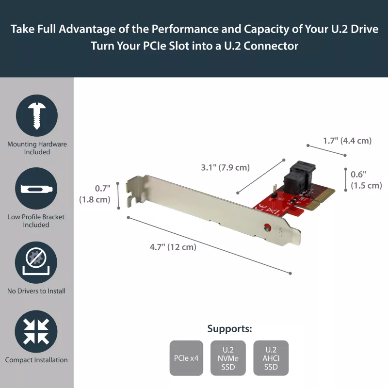 StarTech.com adattatore x4 PCI Express su SFF-8643 per SSD PCIe NVMe U.2
